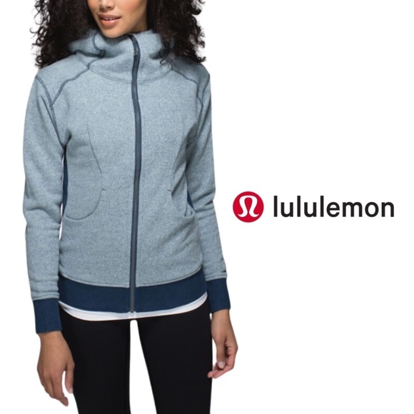 Lululemon On The Daily Hoodie Heathered Poseidon / Heathered Denim Poseidon - 2 - Picture 1 of 16